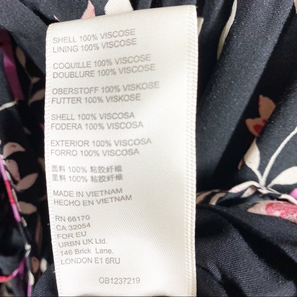 NEW Free People Lighten Up Floral Black Combo Mini Dress XS - Picture 15 of 16